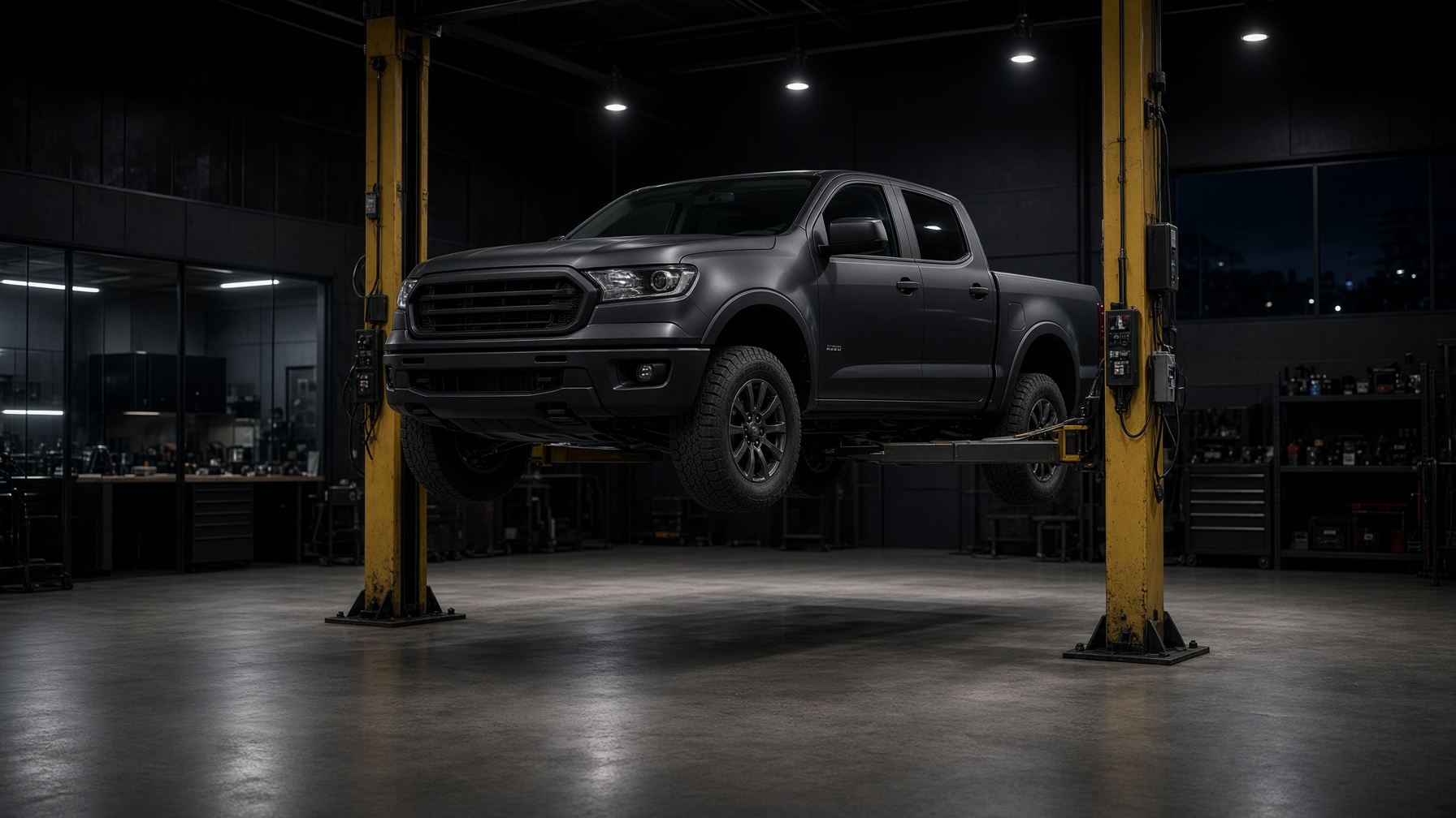 Ford Ranger no elevador